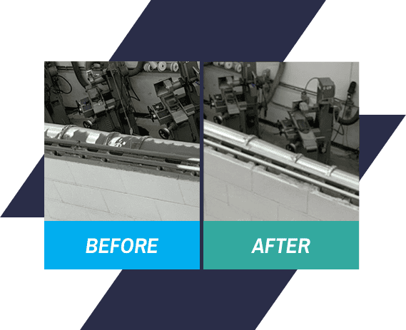 Before and After Wall and Ceiling Cleaning